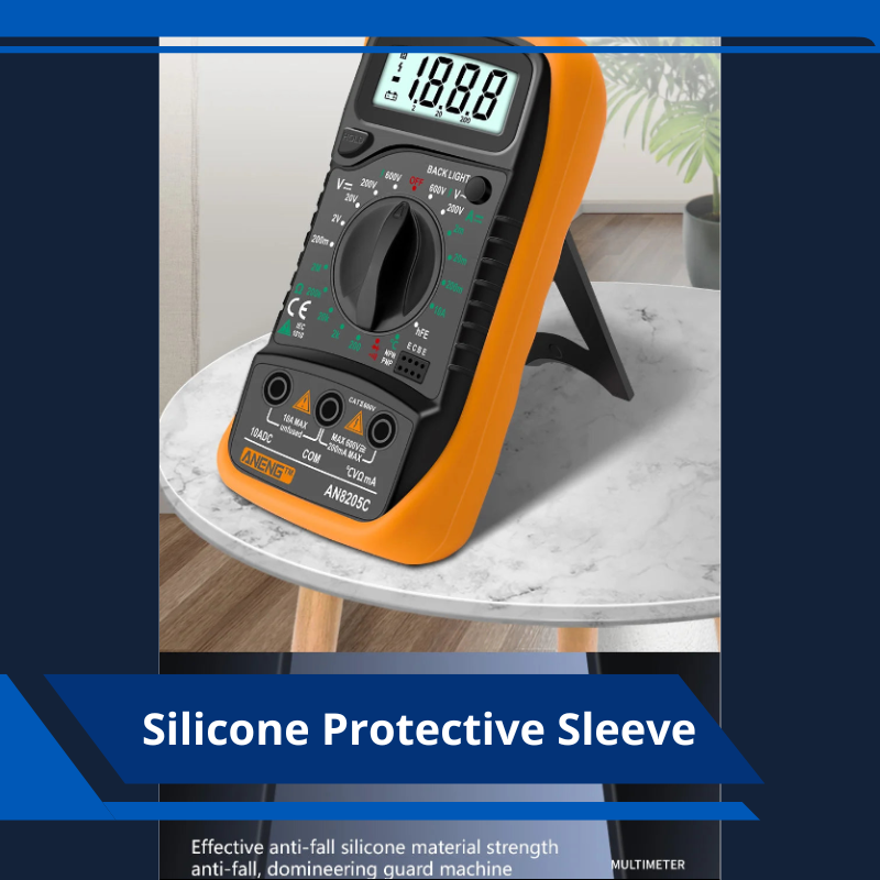 Multimeter Digital Analyzer Counts Volt Meter Measures Voltage Current Resistance Diodes Continuity Duty-Cycle