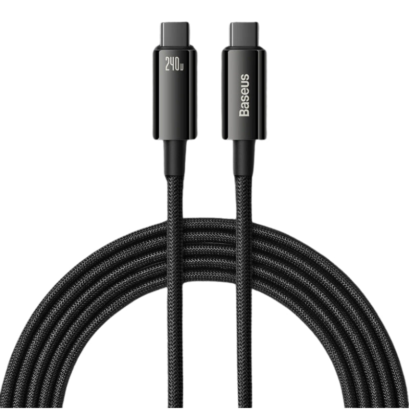 Fast Charging USB C Cable 3.25FT, 6.5FT, 10FT, 240W PD3.1 5A, Zine Alloy Nylon Braided for iOS Samsung