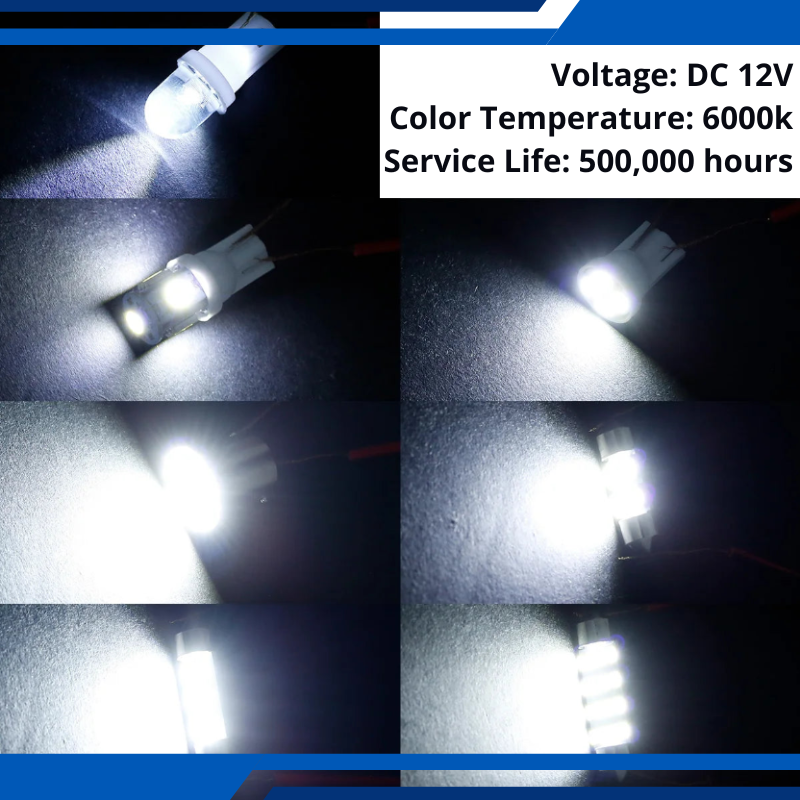 42Pcs LED Car Interior Bulb Kit, T10 6000K SMD LED Xenon Interior Car Light Bulbs License Plate Light