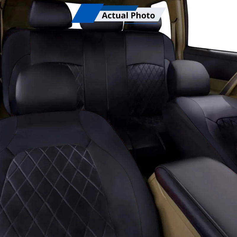 Leather Car Seat Cover Full Surrounded Seat Protector Waterproof Universal Fit Car SUV Truck Seat