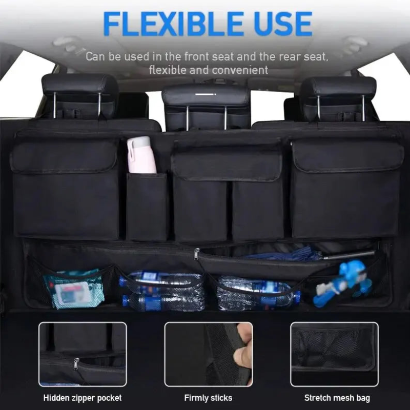 Back Seat Car Trunk Hanging Organizer With 9 Pockets Oxford Waterproof Multi-pocket Organizer