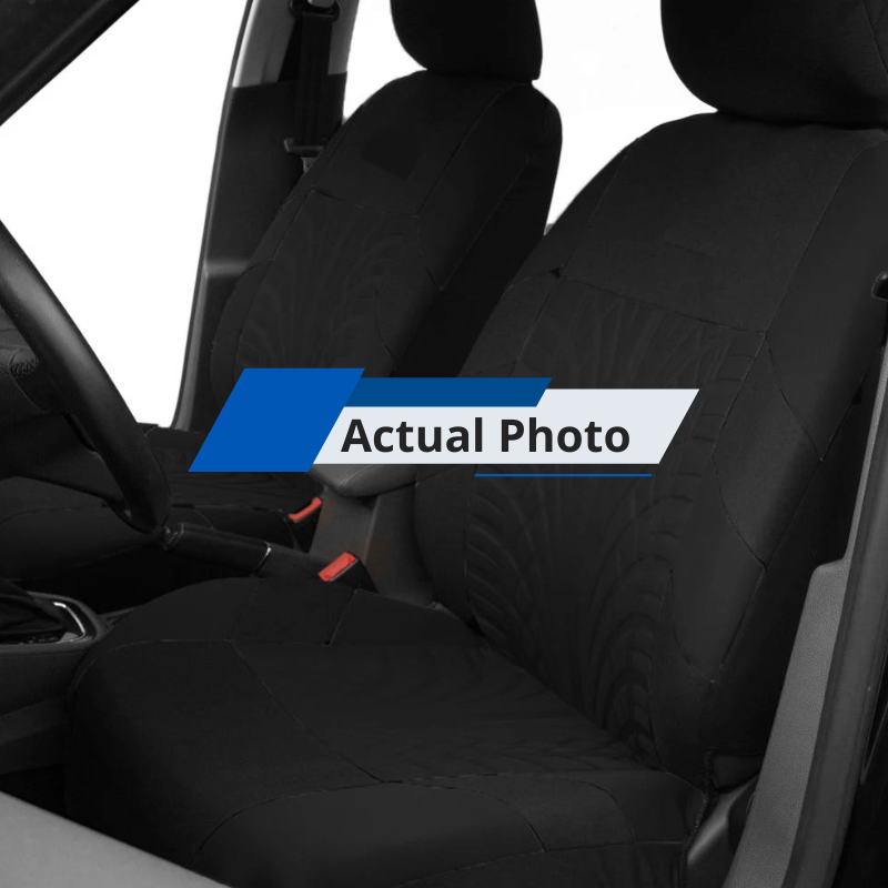 Polyester Car Seat Covers Full Set Universal Fit Washable Airbag Compatible Split Bench Rear Seat