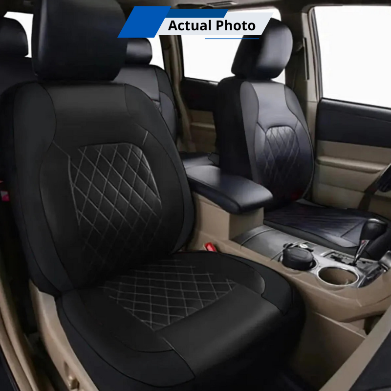 Leather Car Seat Cover Full Surrounded Seat Protector Waterproof Universal Fit Car SUV Truck Seat