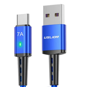 7A Fast Type C Cell Phone Charging Cable USB C to USB C Fast Data Cord For iOS Samsung