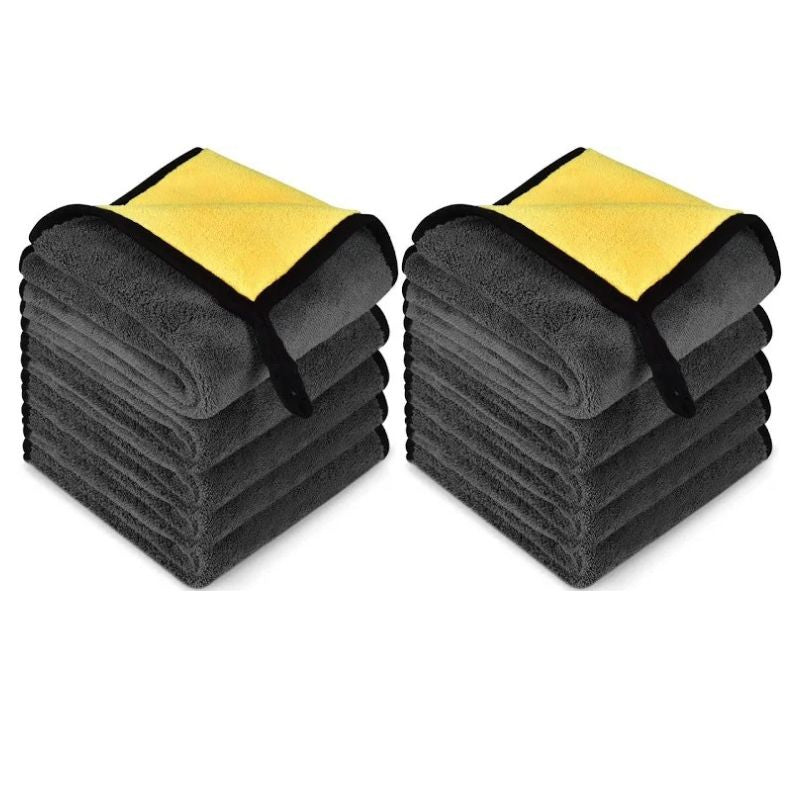 Premium Microfiber Towels Pack of 5-10 - 3 Sizes - 12", 16", 24" Car & Home Microfiber cloths