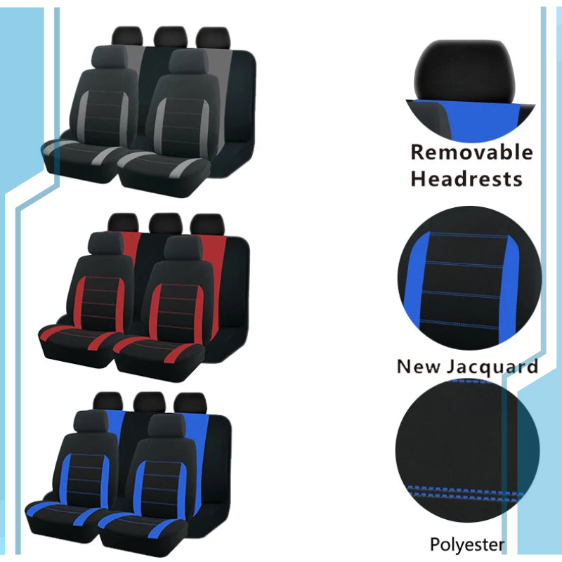 Universal Polyester Car Seat Covers Fit Most Cars Comfortable Stylish Seat Protectors Easy Installation