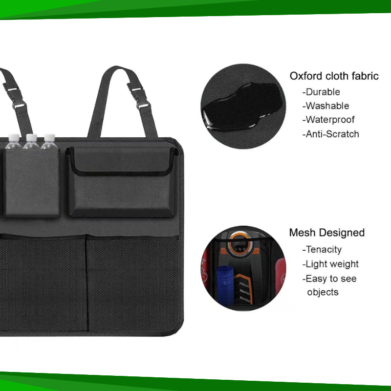 Car Trunk Backseat Organizer Hanging Car Organizers with 8 Large Storage Bag