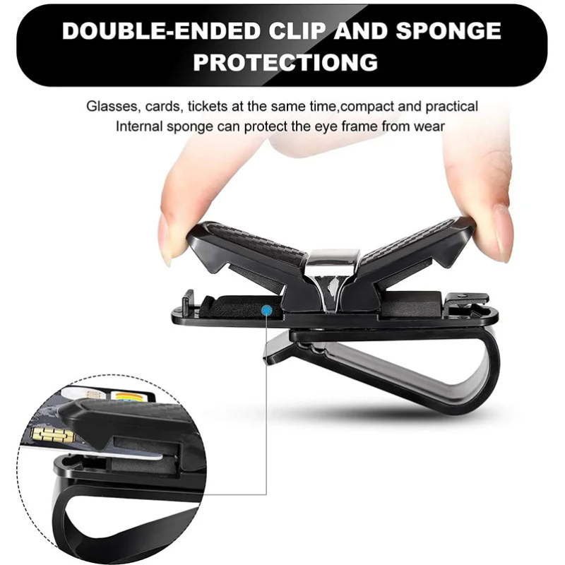 2PCS Car Glasses Clip Universal Sun Visor Holder for Sunglasses, Cards, Tickets