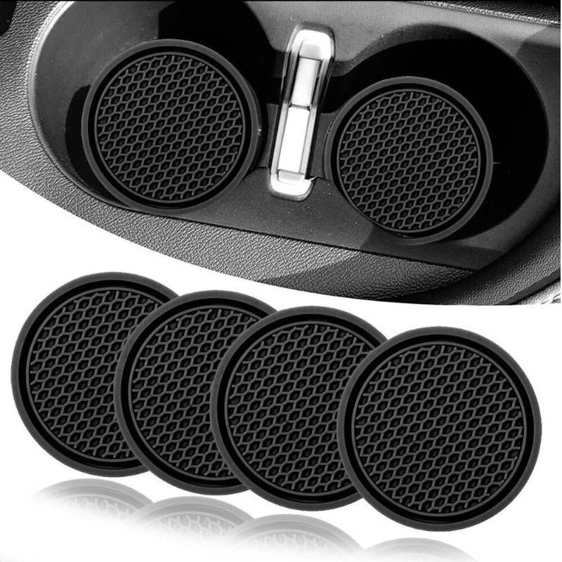 4Pcs Universal Car Cup Holder Anti-Slip Insert Coaster Mat