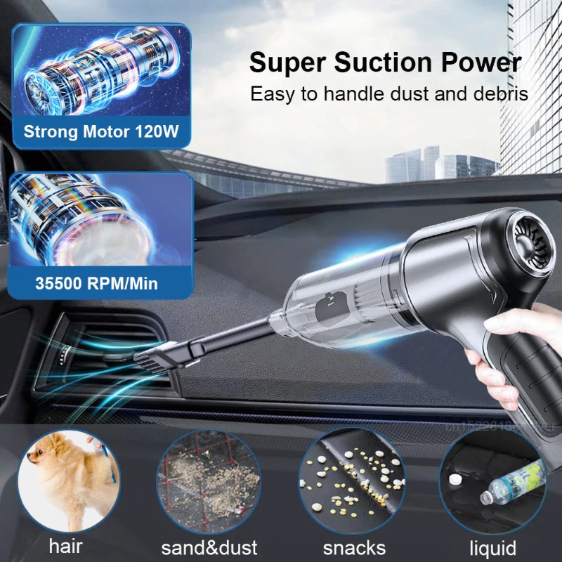 Portable Vacuum Cleaner Best Vacuum & Air Blower With Powerful 95000PA for Car & Home