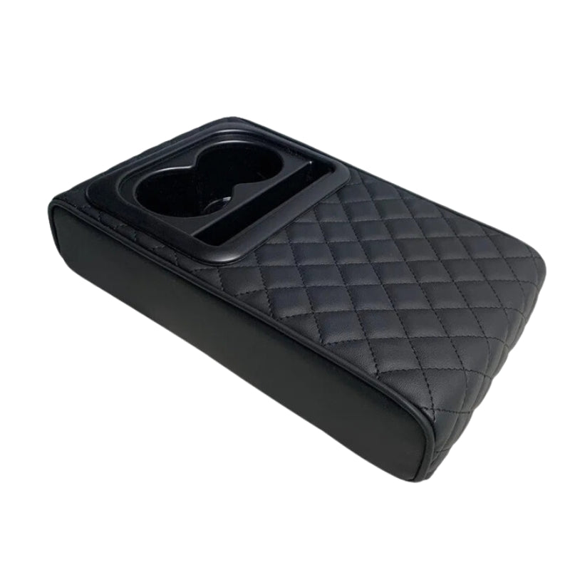 Car Console Armrest Pillow Memory Foam Car Arm rest Cushion with Cup Holder & Phone Holder