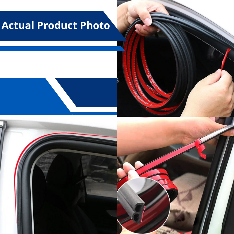 Universal Self Adhesive Weather Stripping 1/2 In X 1/4 In Thick Rubber Seal for Car Windows and Doors