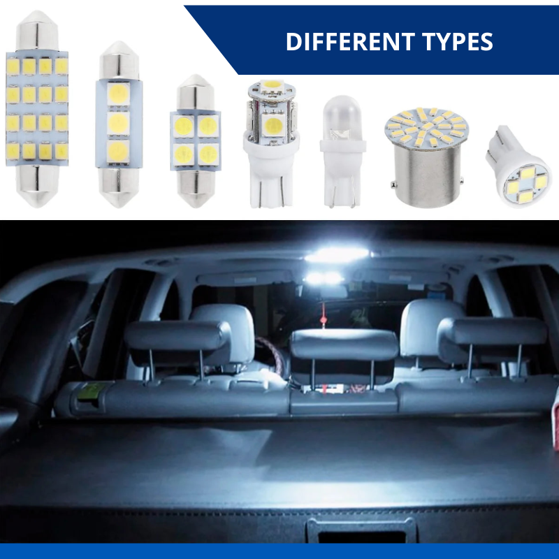 42Pcs LED Car Interior Bulb Kit, T10 6000K SMD LED Xenon Interior Car Light Bulbs License Plate Light
