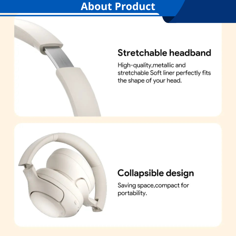 Best Wireless Headphones Bluetooth Noise Cancelling Hi-Res 43dB USB-C Up to 60 Hours Battery Life