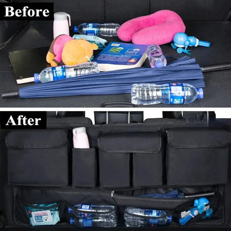 Back Seat Car Trunk Hanging Organizer With 9 Pockets Oxford Waterproof Multi-pocket Organizer