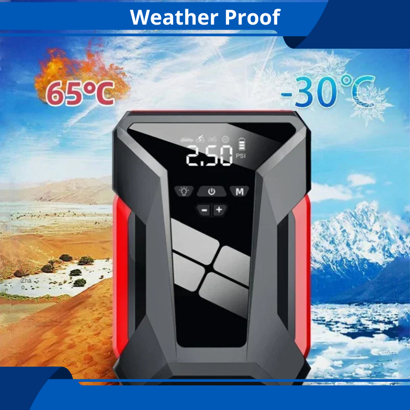 4 In 1 2000 Amp Car Jump Starter 150PSI Digital Tire Pump, Power Bank 28000mAh 12V Car Charger Booster