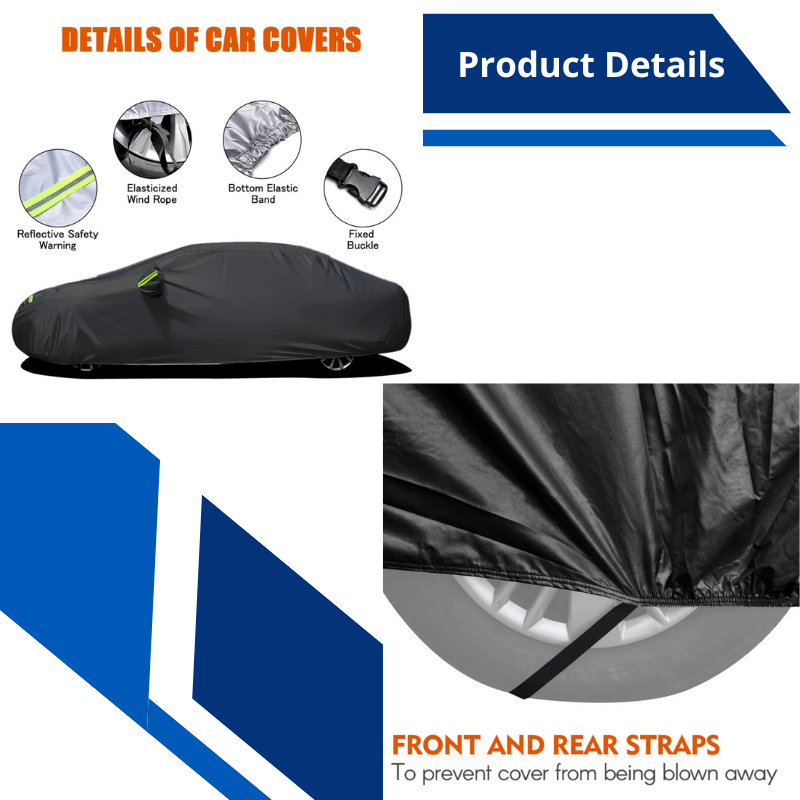 Universal Car Cover For Sedan / SUV Sizes S-XXL Waterproof Scratch-Resistant UV Protection