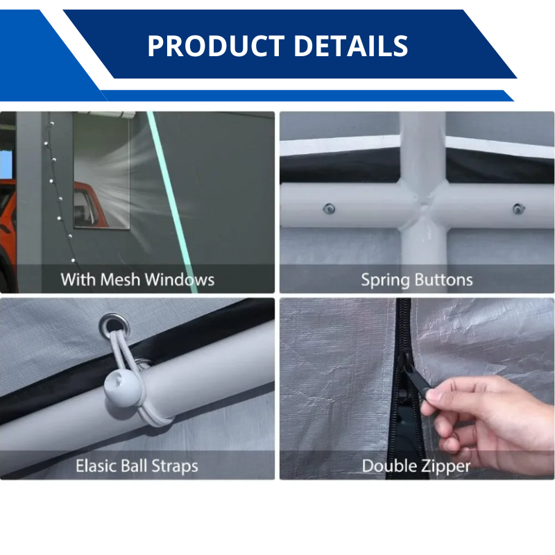 Extra Large 12' x 20' Heavy Duty Carport With Roll-up Windows and All-Season Tarp Cover SUV Home