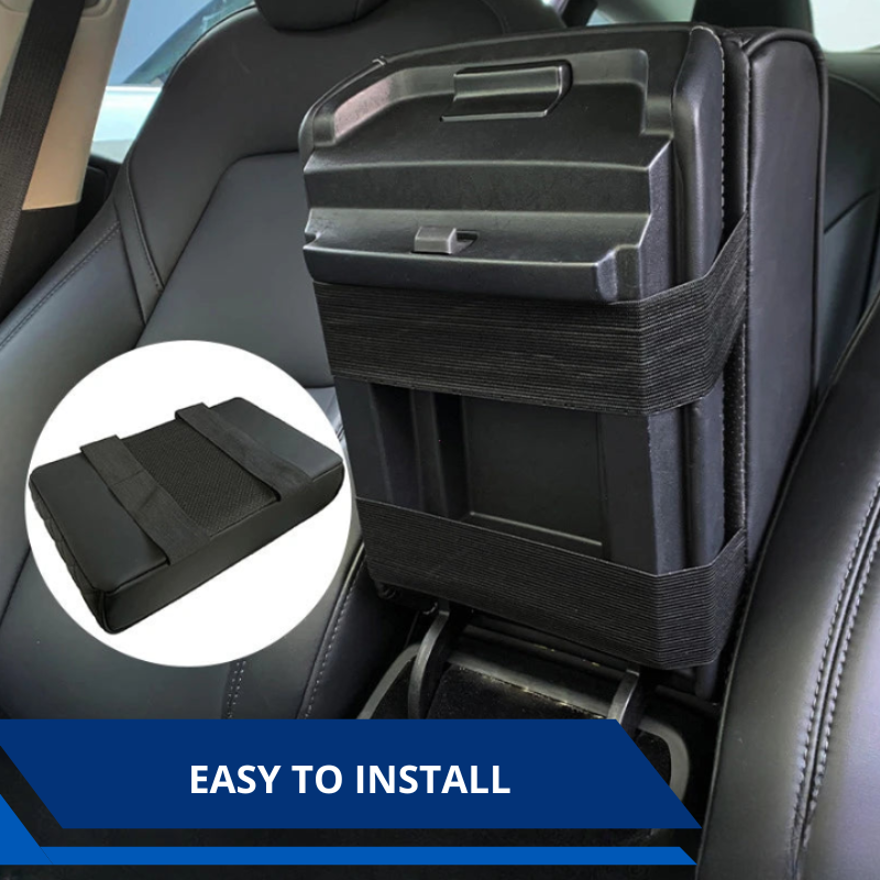 Car Console Armrest Pillow Memory Foam Car Arm rest Cushion with Cup Holder & Phone Holder