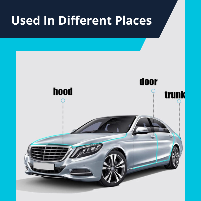 Car Door Edge Protectors 16.25FT Rubber Seal Protector with Adhesive U Shape Car Protection Fit for Most Car