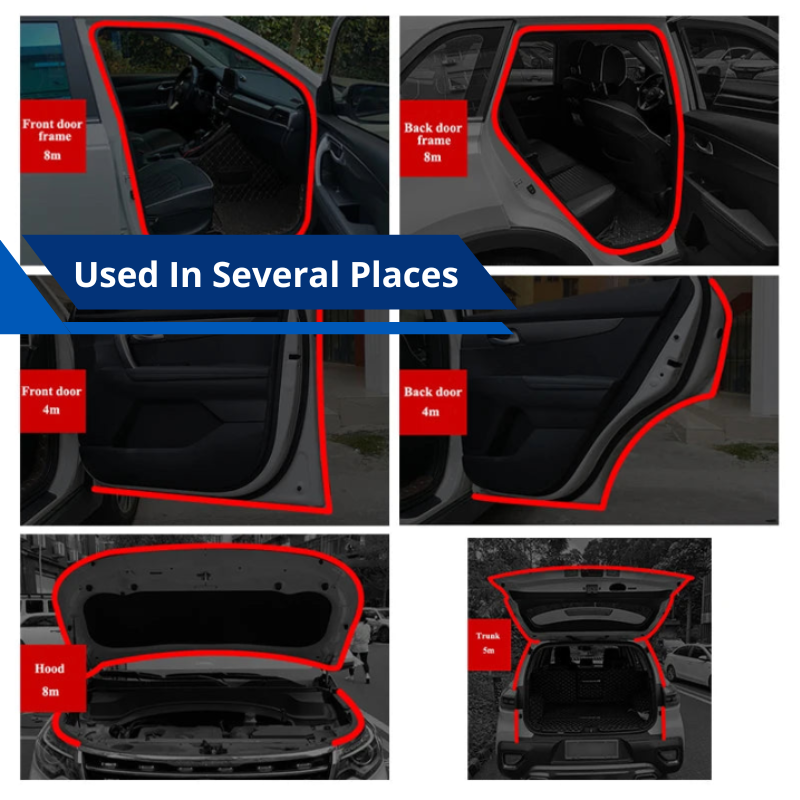 Universal Premium Trucks RVs Cars Door Rubber Weather Stripping Self Adhesive Double Layer