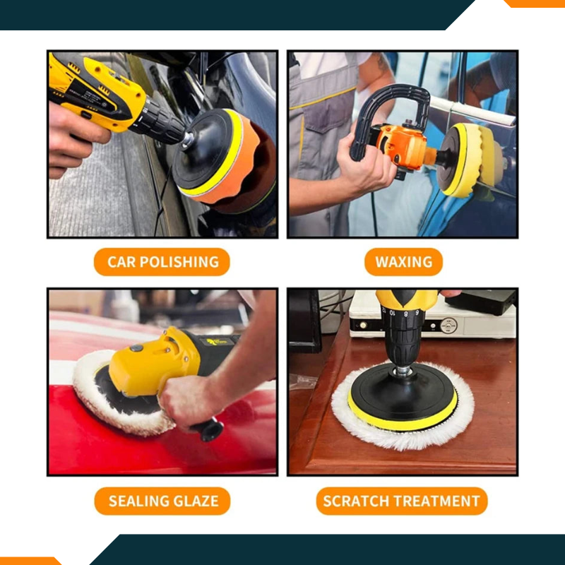 Car Polishing Kit Sponge Pads Foam Pad Buffer Polishing Wax Pads to Remove Scratches