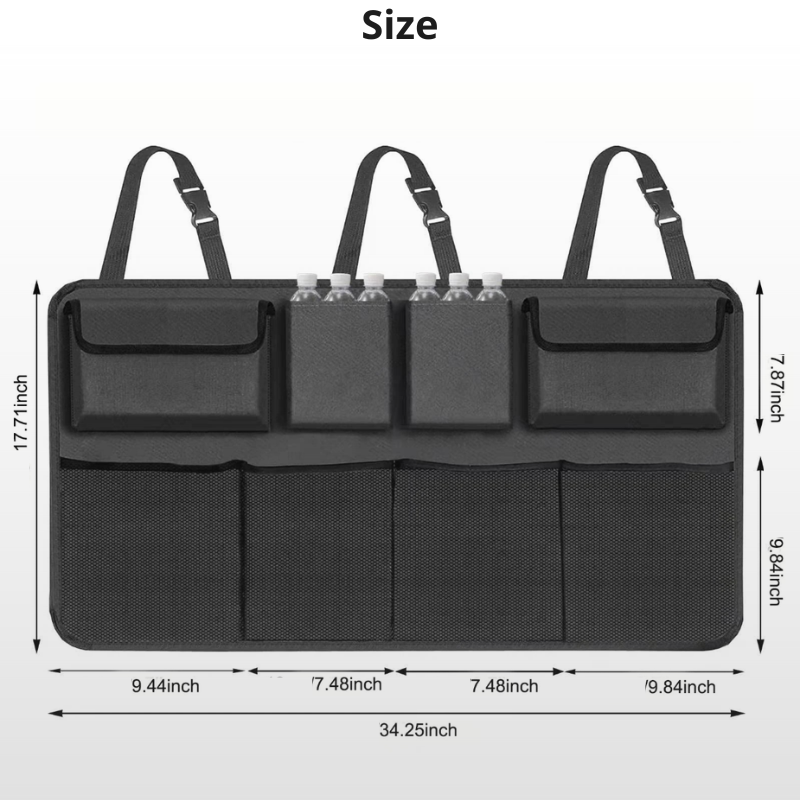 Car Trunk Backseat Organizer Hanging Car Organizers with 8 Large Storage Bag