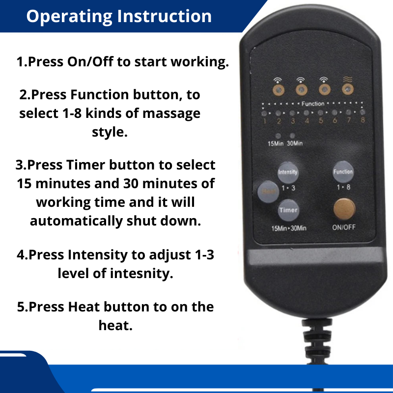 Massage Chair With Heat For Home, Car, Or Office With Heat For Neck, Lumbar, Legs, And Back