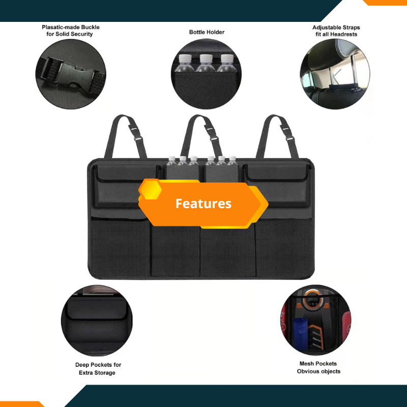 Car Trunk Organizer Super Capacity Space Saver Extra Strong Elastic Net With Covers