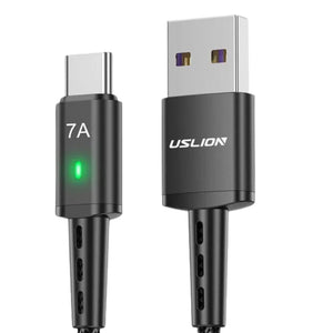 7A Fast Type C Cell Phone Charging Cable USB C to USB C Fast Data Cord For iOS Samsung