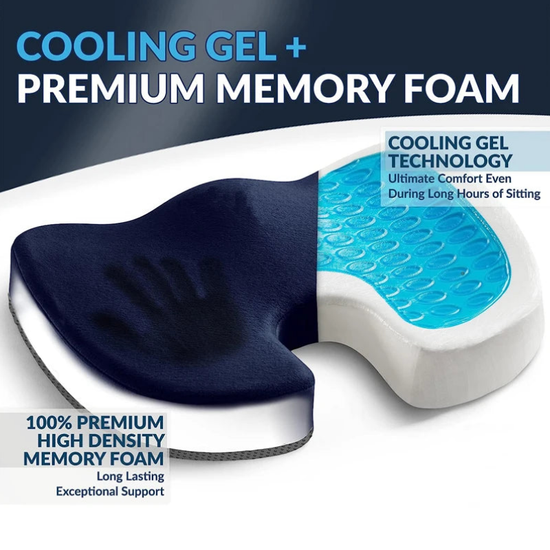 Gel Car Seat Cushion Non-slip Memory Foam Coccyx Cushion Office Chair Cushion