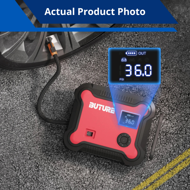 5 in 1 Portable Car Jump Starter With Air Compressor 26800mAh Power Bank Battery Booster Digital with 160W DC Out