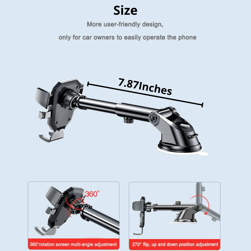 3 in 1 Cell Phone Holder for Car Military-Grade Phone Holder for Your Dashboard-Windshield-Vent