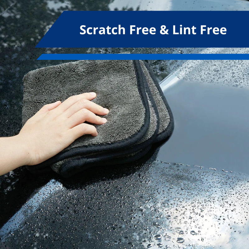 Large Super Absorbent Soft Microfiber Towels for Car Cleaning 1200 GSM 2 Sizes 16"x24"/24"x35"