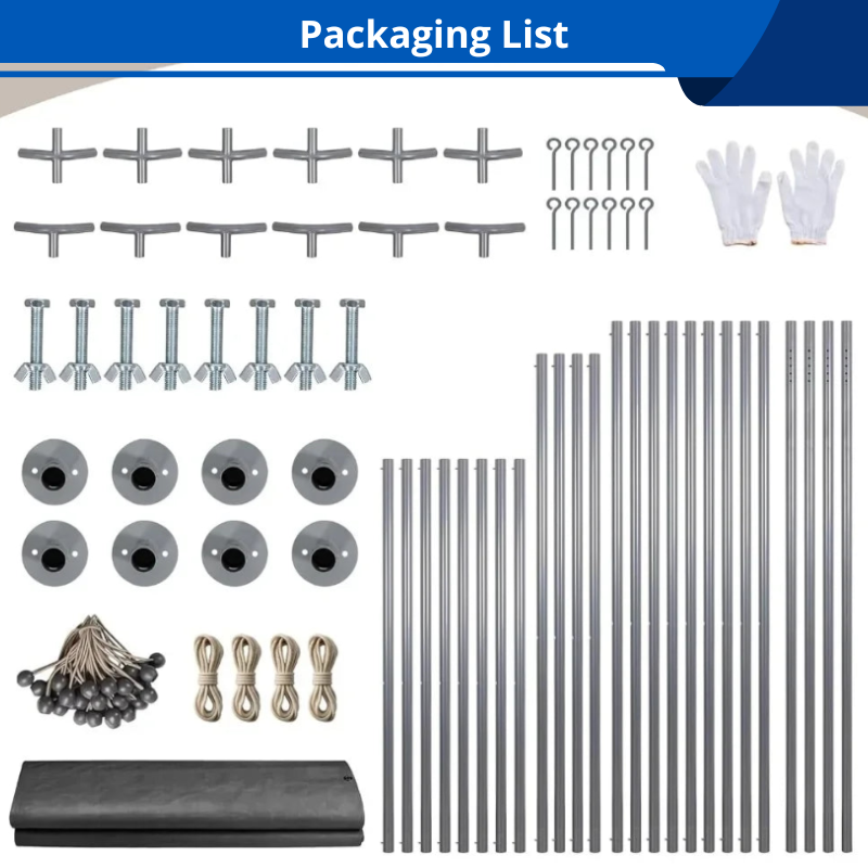 Heavy Duty Carport 12'x18.5' Ft With Roll-up Windows With All-Season Tarp for Car Truck Or Boat