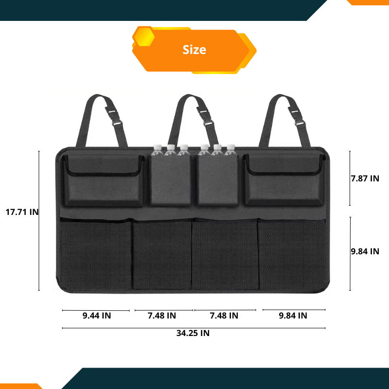 Car Trunk Organizer Super Capacity Space Saver Extra Strong Elastic Net With Covers