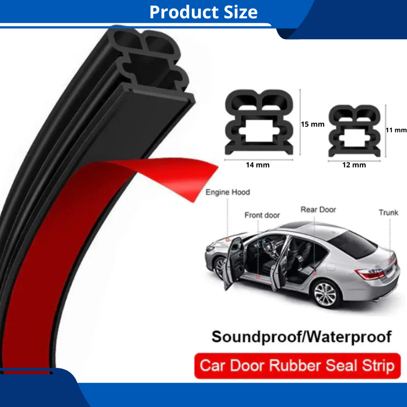 Universal Premium Trucks RVs Cars Door Rubber Weather Stripping Self Adhesive Double Layer
