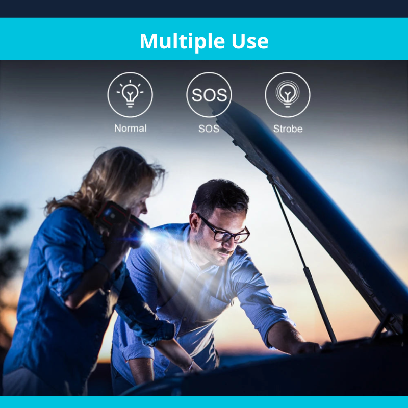 2000A Car Jump Starter 12V Battery Booster and Jumper Cables for 8.0L Gasoline and 6.0L Diesel Engines