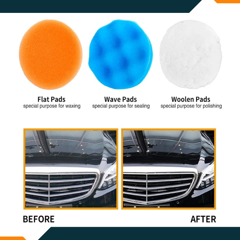 Car Polishing Kit Sponge Pads Foam Pad Buffer Polishing Wax Pads to Remove Scratches