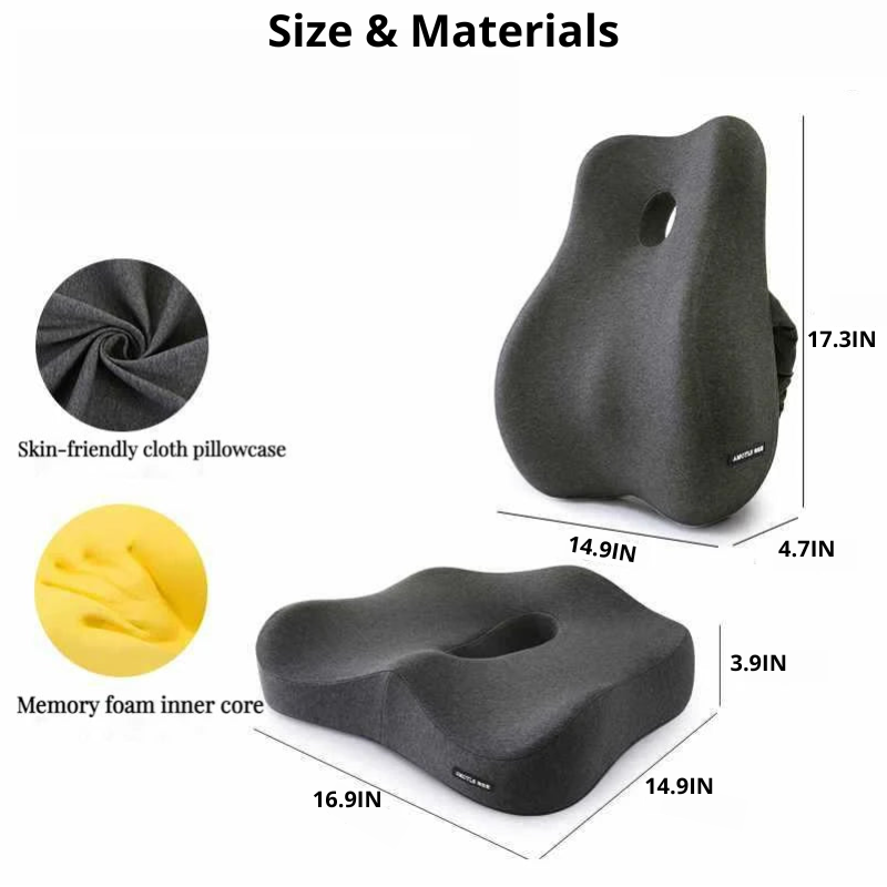 Memory Foam Seat Cushion for Lower Back Pain Relief Donut Pillow for Tailbone Pain Relief and Support