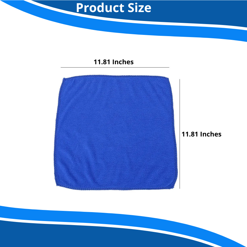 Premium Grade Microfiber Towels 12" x 12" 10 - 20 Pak - Safe for Car Wash Home Cleaning & Pet Drying Cloths