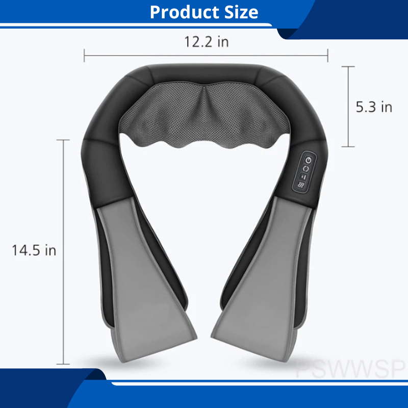 Shiatsu Back and Neck Massager with Heat Deep Kneading Shoulder Pain Massage for Car or Home