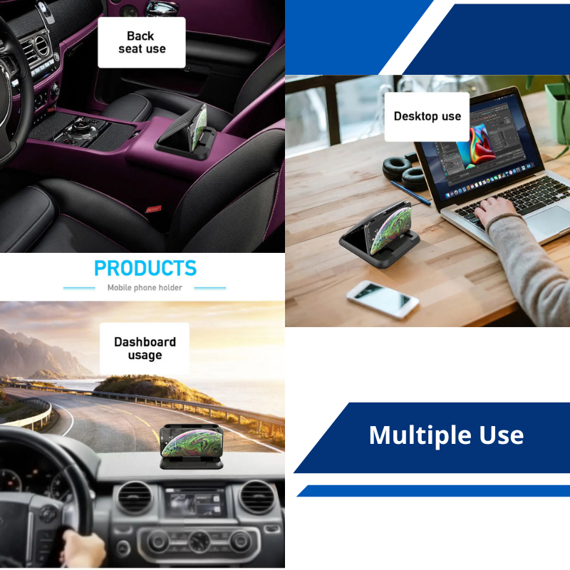 Anti-Slip Silicone Car Phone Holder, Universal Dashboard Phone Holder, Adjustable With Silicone Suction Pad