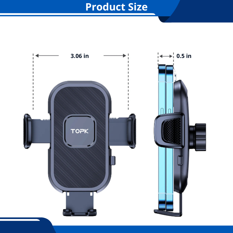 Universal Car Phone Holder Durable Air Vent Mount For Big Phones & Thick Cases, Hands-Free Phone Holder