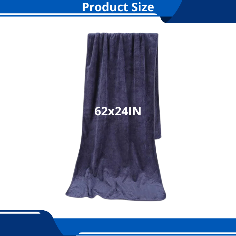 Premium Large Microfiber Towel 63"x 24" Extra Large Size Car Detailing Towel Absorbent Cloth