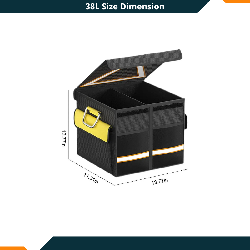 Car Trunk Organizer 10-28.5Gal / 38-108L 1680D Oxford Cloth Foldable Tools Storage Waterproof