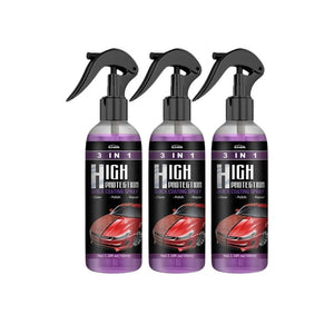 3 in 1 High Protection Quick Car Coating Ceramic Spray, Wax Polishing, Plastic Refresher, Scratch Repair