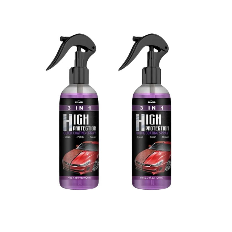 3 in 1 High Protection Quick Car Coating Ceramic Spray, Wax Polishing, Plastic Refresher, Scratch Repair