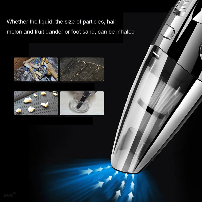 Wireless Vacuum Cleaner Powerful Cyclone Suction Rechargeable for Car Home Pet Hair