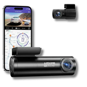 Car Dash Cam With Voice Control 4K+1080P HD Dual Cameras And Built-in GPS WiFi Premium Night Vision